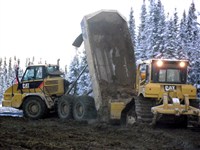 Dump on Rock Truck