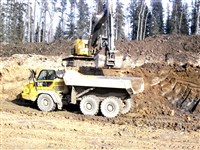 Rock Truck and Excavator